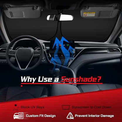 Windshield Sun Shade for Chevy Silverado (for Silverado/GMC Sierra 1500 2500 3500 2019-2026)