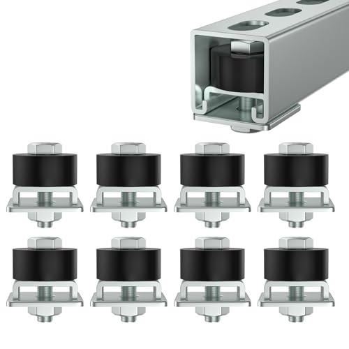 Trolley Roller Wheels Limit Trolley Assembly Positioning for Unistrut Strut Channel with 1 (Pack of 8)