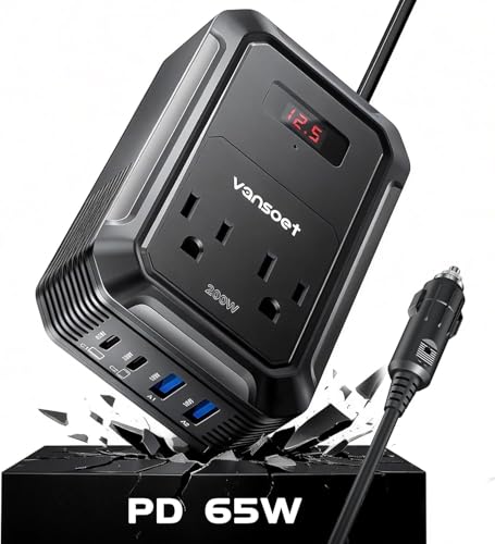 200W Car Power Inverter (Black)