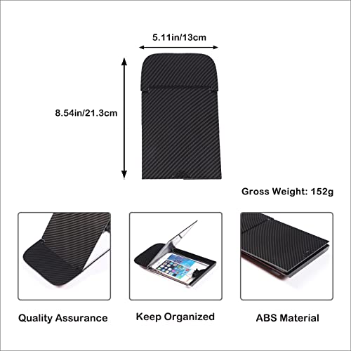 Car Armrest Hidden Storage Box Compatible with Toyota Tundra 2014 (Carbon Fiber Pattern)