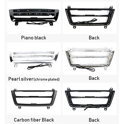 Car Center Console LED Lights Interior Ambient Lighting for BMW 3 4 Series F30 F35 3GT M3 Radio Trim led Dashboard AC Panel Light with Blue and Orange Color OEM (Black)