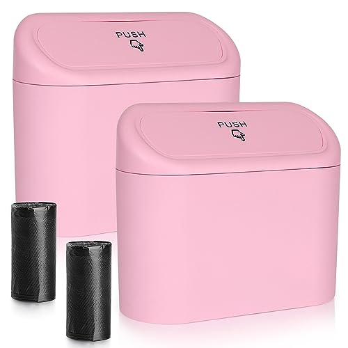 Car Trash Can with Lid (Pink, Pink)