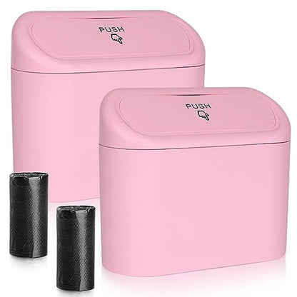 Car Trash Can with Lid (Pink, Pink)