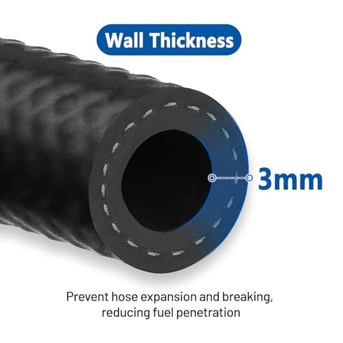 5 16" ID Fuel Hose Line Push Lock NBR Rubber SAE 30R7 300PSI 5ft (5/16" ID 5ft)