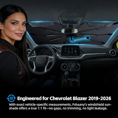 Windshield Sun Shade Umbrella for Chevrolet Blazer 2019 (For Chevrolet Blazer 2019-2026)