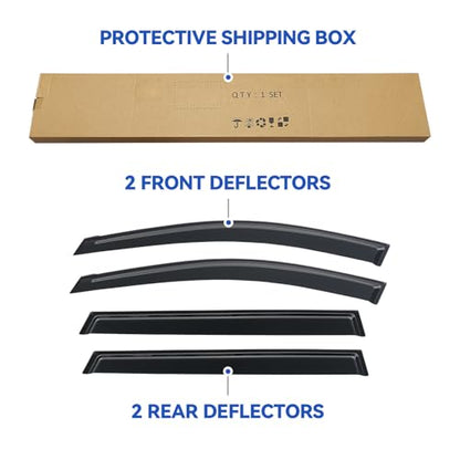 Window Visors Rain Guards for 2013 (2013-2021 Nissan Pathfinder)