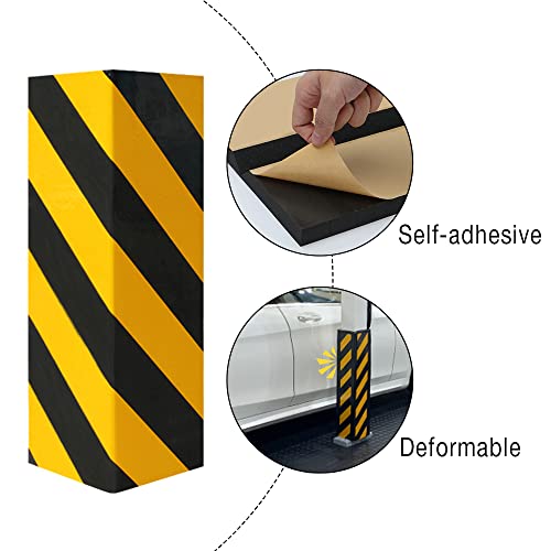 Garage Wall Protector Foam Wall Bumper Corner Guard for Parking Lot 4 Pack (Yellow / 4 pack)