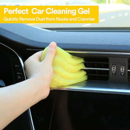 Car Cleaning Gel Clean Putty Car Slime for Cleaning (Blue+Yellow)