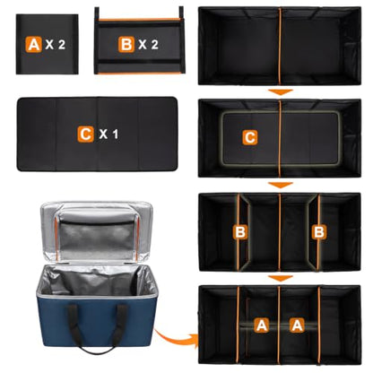 Car Trunk Organizer and Storage for Car (Blue / Extra Large)