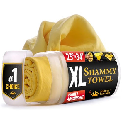 XL Shammy Towel for Car (Yellow / 1 Pack (25" x 34"))