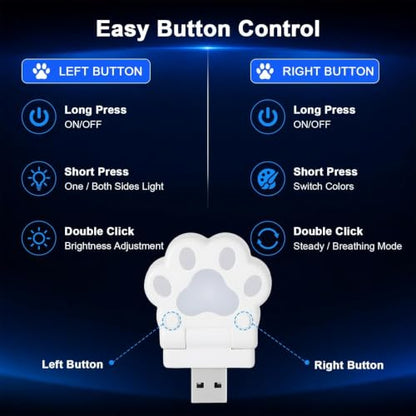 2 Pcs Mini Car USB Night Light