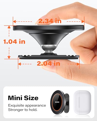 for MagSafe Car Mount with 17 N54 Magnets (Orange-MagSafe)