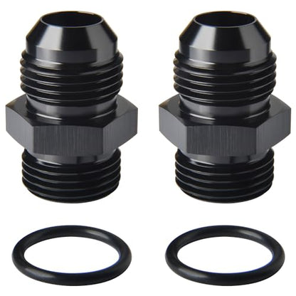 10AN Male Flare to 10AN ORB O (10AN to 10AN ORB / Black - 2PCS)
