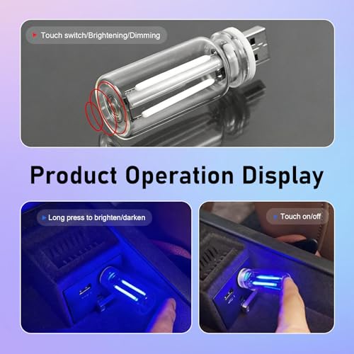 2PCS USB Night Light Bulb (Blue)