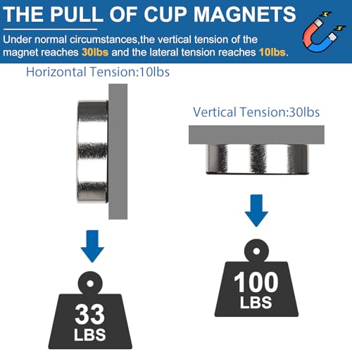 Magnets Neodymium Magnet 100LBS Strong Heavy Duty Rare Earth 12 P (100 lbs)