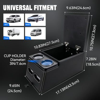 Car Center Console Universal Rear Bench Seat Console (Regular)