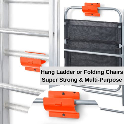 Orange Heavy Duty Ladder Hooks (Orange / Single Hook)
