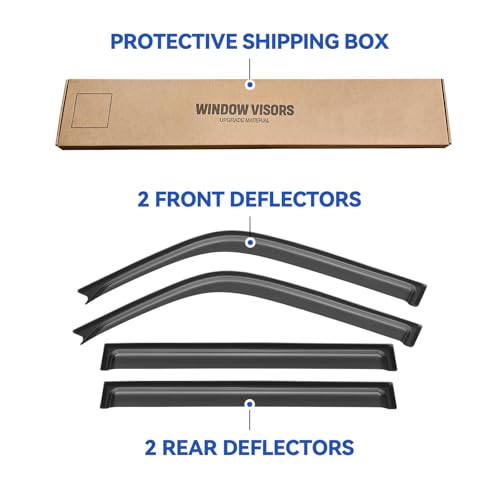 Window Visors Rain Guards for 1996 1997 1998 1999 2000 Toyota RAV4 (1996-2000 Toyota RAV4)