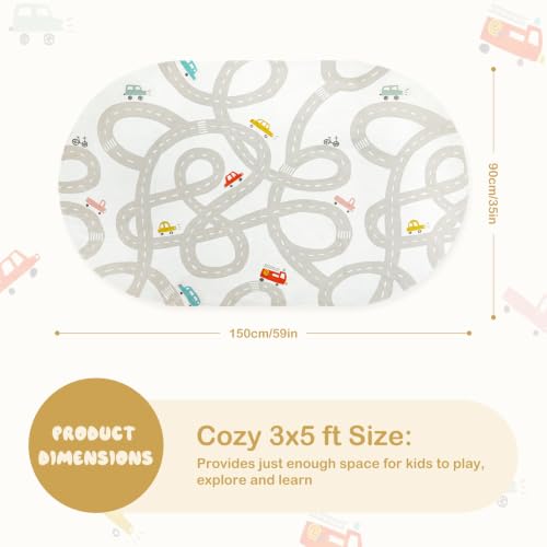 Car Rug Play Mat (Grey / 3'x5')