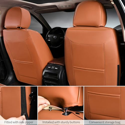 Car Seat Covers Full Set (2 Pack / Brown)