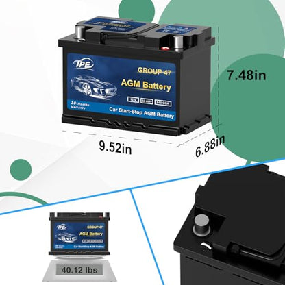 AGM Battery BCI Group 47 (AGM G47)