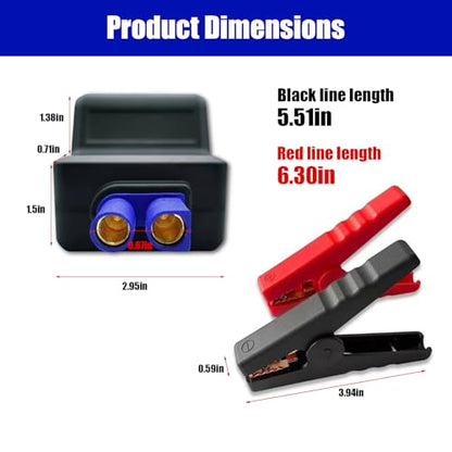 Car Jump Starter Clamps (Black/Red)