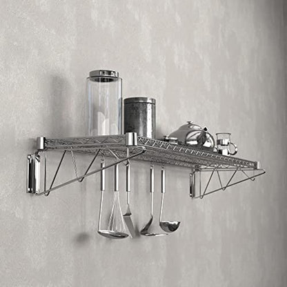 14" x 60" Chrome Wire Wall Mount Shelf (Chrome / 14" x 60")