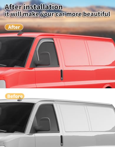 Window Rain Guards for Chevy Express Van & GMC Savana 2500 3500 1996 (For Chevy Express Van/GMC Savana 1996-2026)