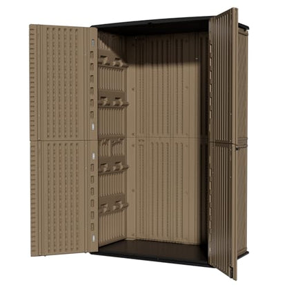 Large 67 Cu.ft Waterproof Storage Shed (Coffee-52 cu ft)