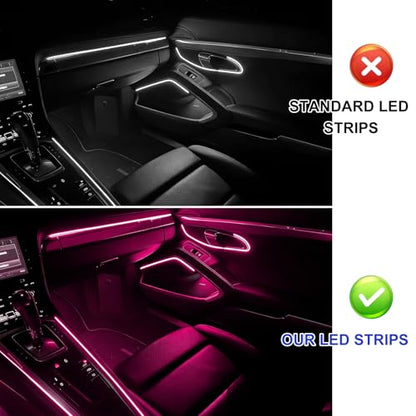 EL Wire Interior Car LED Strip Lights (Pink)