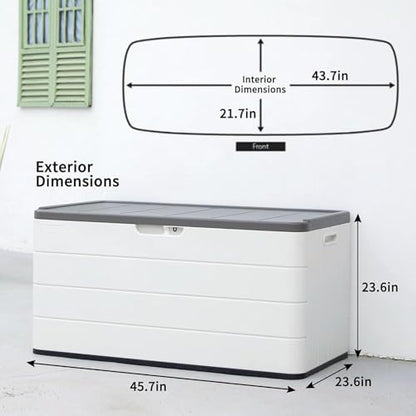 110 Gallon Pro Resin Deck Box (White / 110 Gallon)