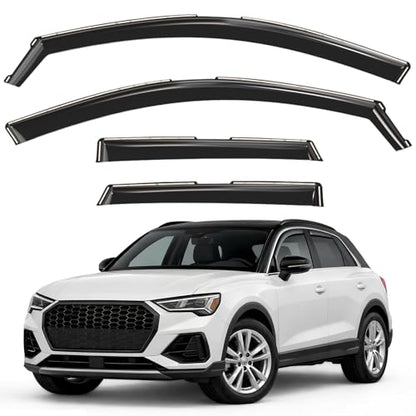 Window Deflectors Smoke Tinted in (For Q3 19-25)