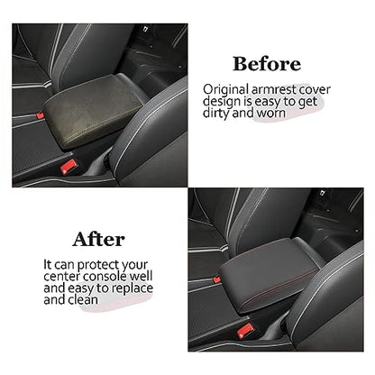 for 2020 2024 Volkswagen Golf Center Console Cover 2023 2024 Golf Accessories Armrest Cover 2023 2024 Golf R Seat Box Cover 2020 (2020-2024 Golf Red Line)