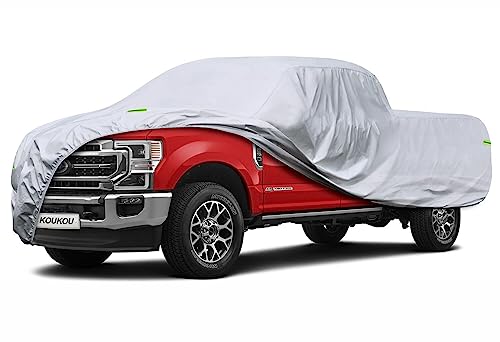 Waterproof Pickup Truck Cover All Weather (Truck XL up to 240", Max Cab Length 150" / silver)