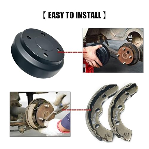 Golf Cart Brake Drums Kit with Brake Shoes & Springs for Club Car