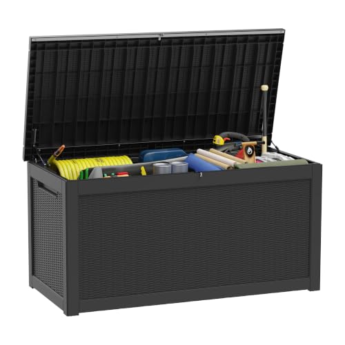350 Gallon Resin Outdoor Storage Box (Black / 350 gallons)