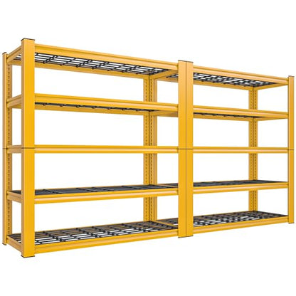 2 Pack Commercial Heavy Duty Shelving (Yellow)