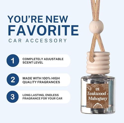 CANDECraftCo 2 Pack Hanging Car Air Freshener Diffuser for Essential Oils