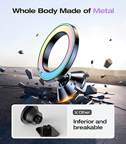 Ultra Mini for MagSafe Car Mount Magnetic Phone Holder for Dash (Violet-blue Gradient)