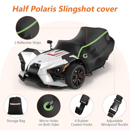 Half Cover for Polaris Slingshot S SL SLR R Signature LE Accessories (Black / Half Cover for Polaris Slingshot)