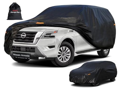 7 Layers Waterproof SUV Car Cover for Nissan Armada 2003 (PE-Black / Custom Fit Nissan Armada)