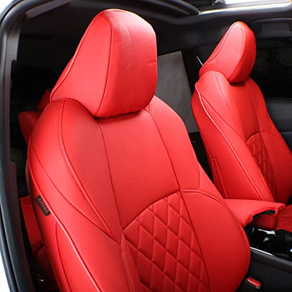 Car Accord LX Seat Covers 2023 (Red / 2023-2026 LX,Solid No Split Rear Backrest)
