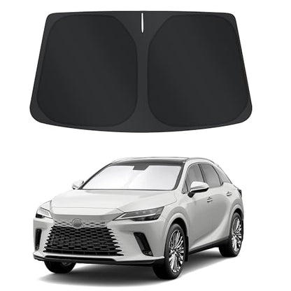 Sun Shade for Lexus RX 2023 2024 2025 2026 Accessories Windshield Sun Shade Window Shade UV Rays Protection Sun Visor Cover with Steering Wheel Sunshade Storage Bag (Windshield Sunshade for Lexus RX 2023-2026)