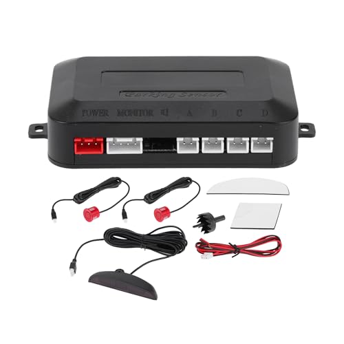 Universal Car Auto Vehicle Reverse Backup Radar System Reverse Parking Sensors Alarm Buzzer Reminder Distance Detection Red 2 Pcs Parking Sensors (Red)