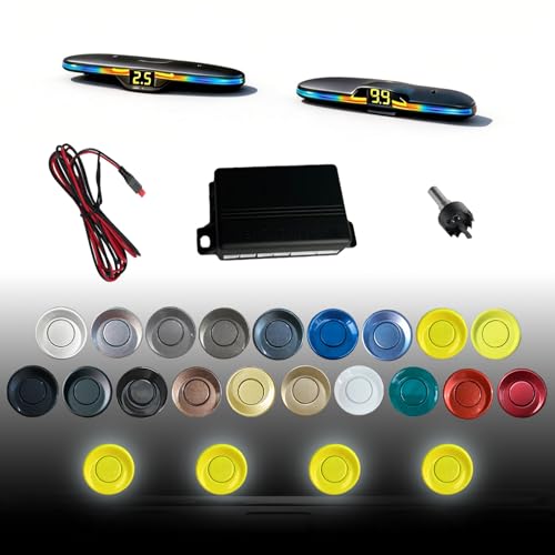 Parking Sensor kit New Feature Rear with Selectable Distance in Feet (Yellow)