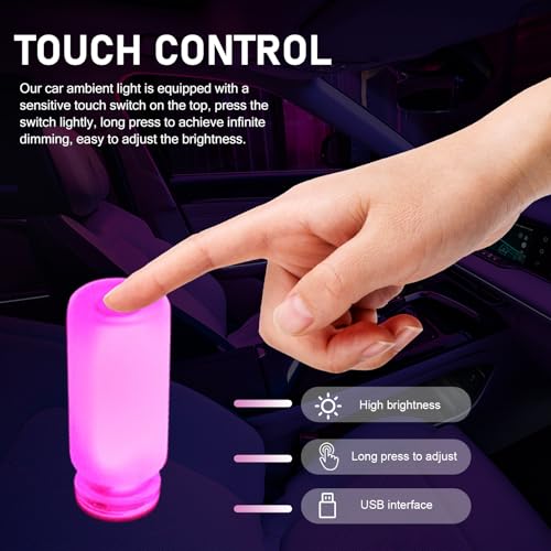 Car USB Atmosphere Lamp (1 PC / Pink)
