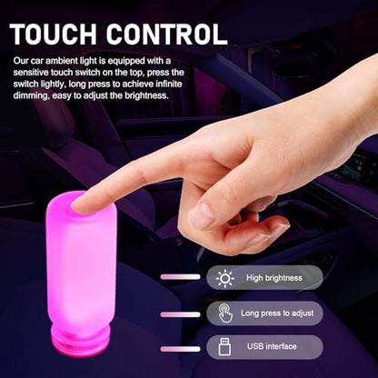 Car USB Atmosphere Lamp (1 PC / Pink)