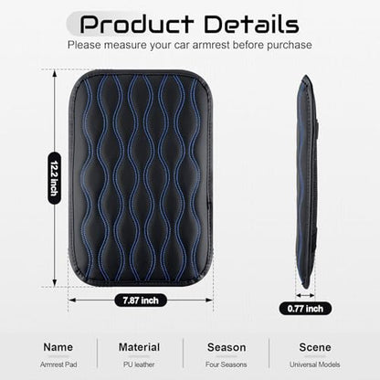 Car Center Console Cover (blue-line)