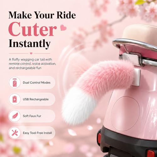 Fluffy Car Tail (Pink)