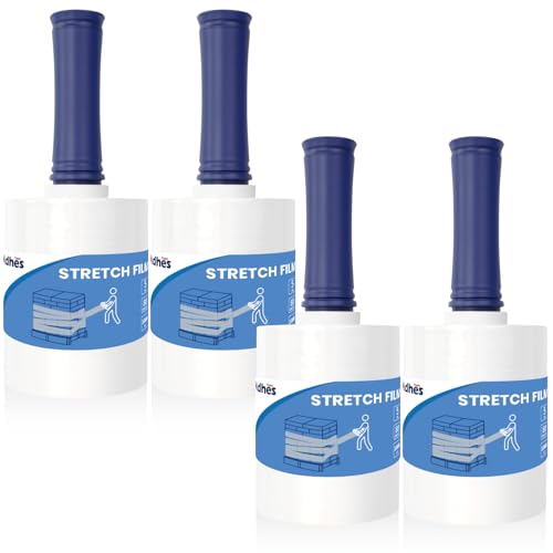 ADHES Mini Hand Stretch Wrap Film (5IN X 1000FT X 4PACK / Regular)